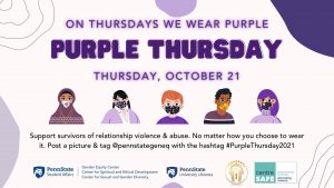 flyer for wear purple day