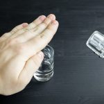 person refusing alcohol