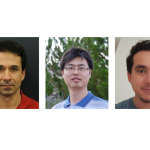 Three head shots of ICDS co-hire are evenly spaced on a white background.